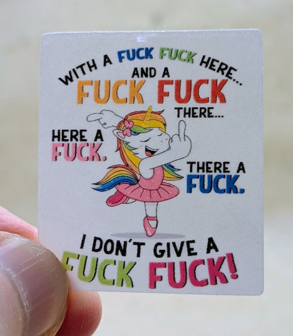 Take Me As I Am unicorn adult humor sticker