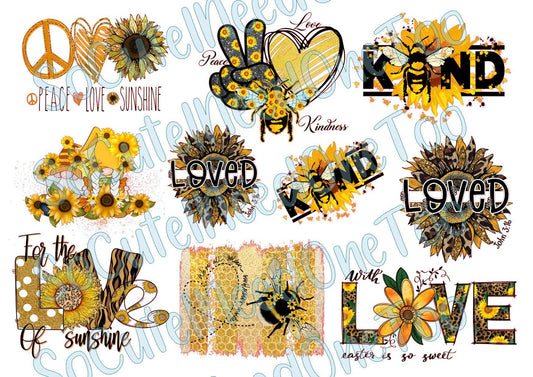 Sunflower #10 Waterslide Decals - SoCuteINeedOneToo