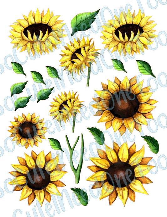 Sunflower #8 Waterslide Decals - SoCuteINeedOneToo