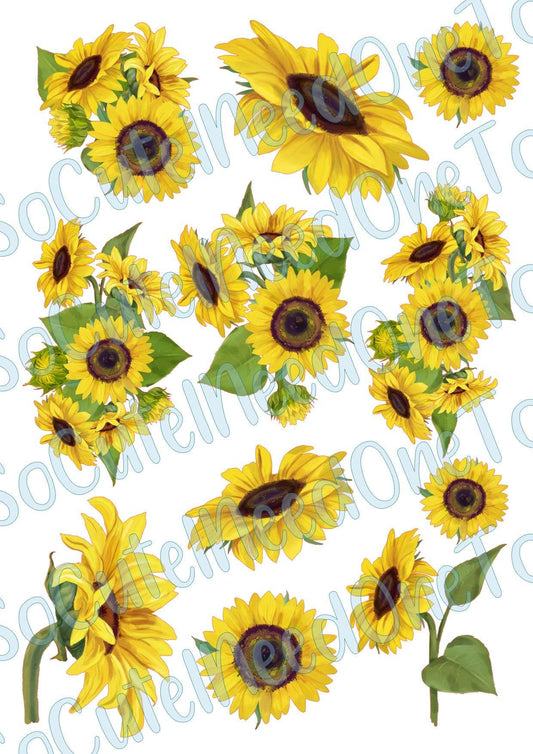 Sunflower #9 Waterslide Decals - SoCuteINeedOneToo