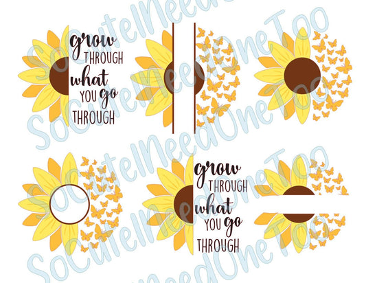 Sunflower - Growing Thru What - Waterslide Decals - SoCuteINeedOneToo
