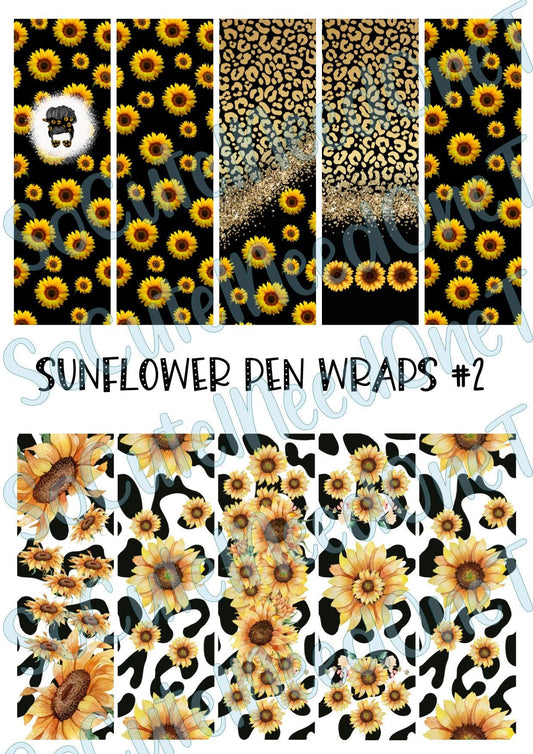 Sunflower Pen Wraps #2 - SoCuteINeedOneToo