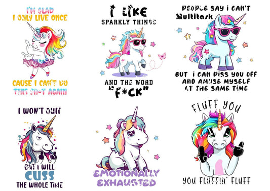 Unicorn -Having a Vag Waterslide Decals - SoCuteINeedOneToo