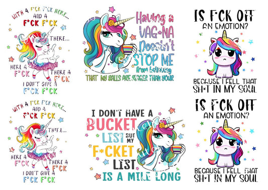 Unicorn - I like sparkly things Waterslide Decals - SoCuteINeedOneToo