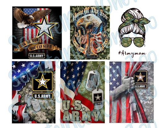 US Army on Clear/White Waterslide Paper Ready To Use - SoCuteINeedOneToo