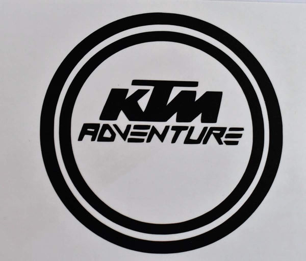 Black motorcycle adventure circle vinyl decal, a personal project