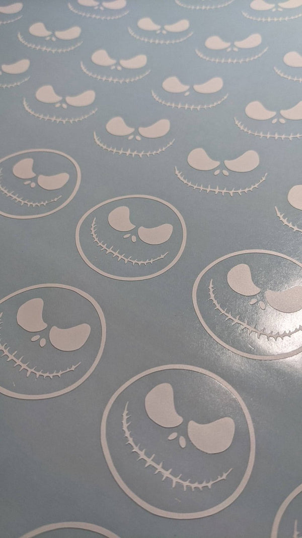 White skeleton face vinyl decals, a personal project