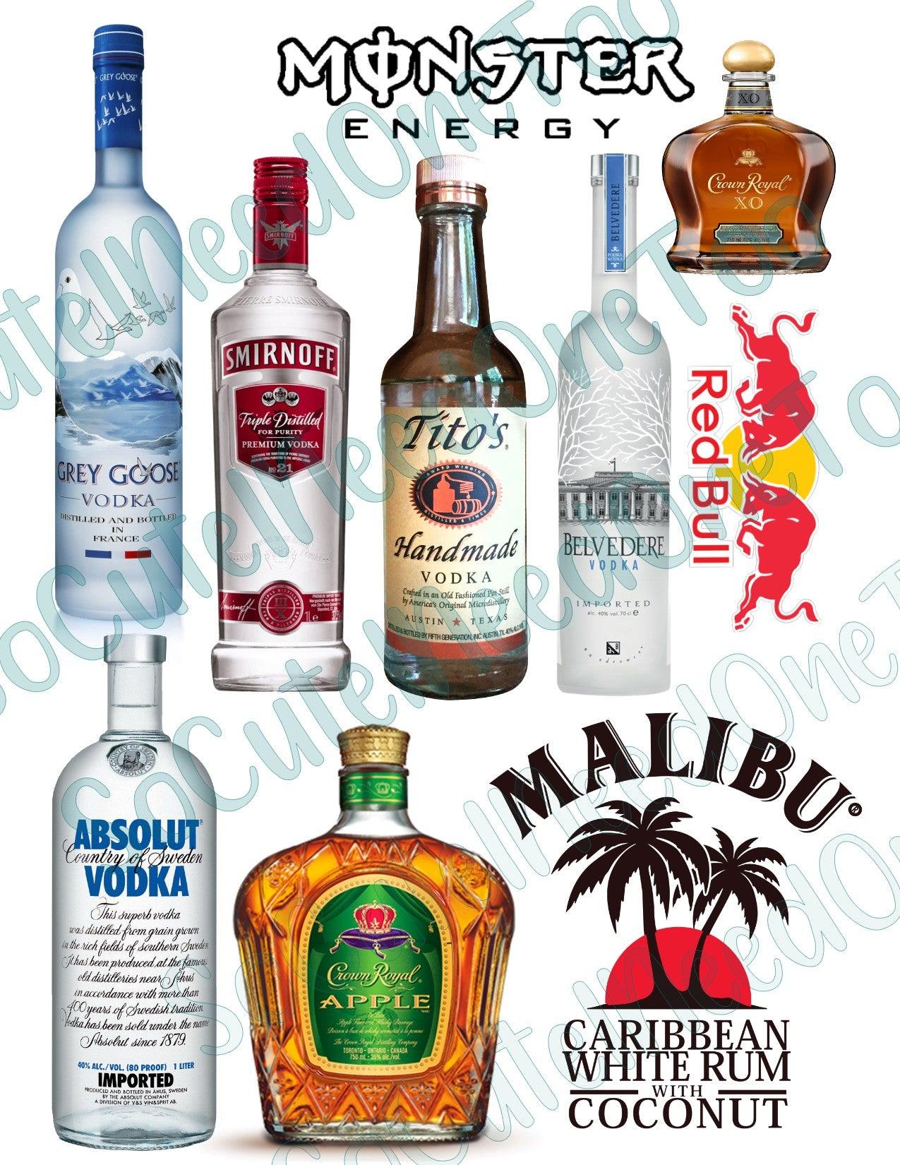 Vodka Bottle Waterslide Decals - SoCuteINeedOneToo