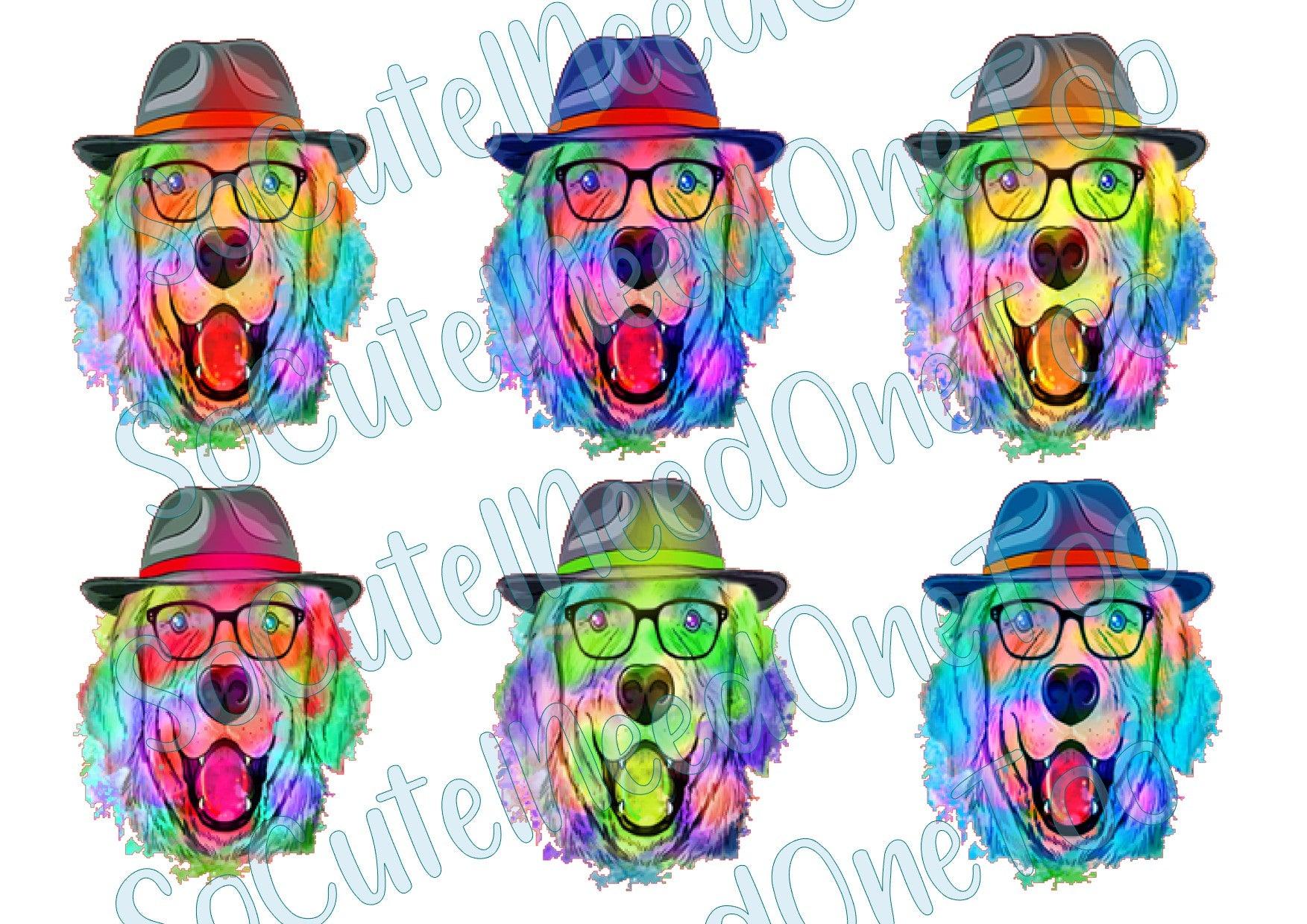 Watercolor - Dog Heads Waterslide Decals - SoCuteINeedOneToo