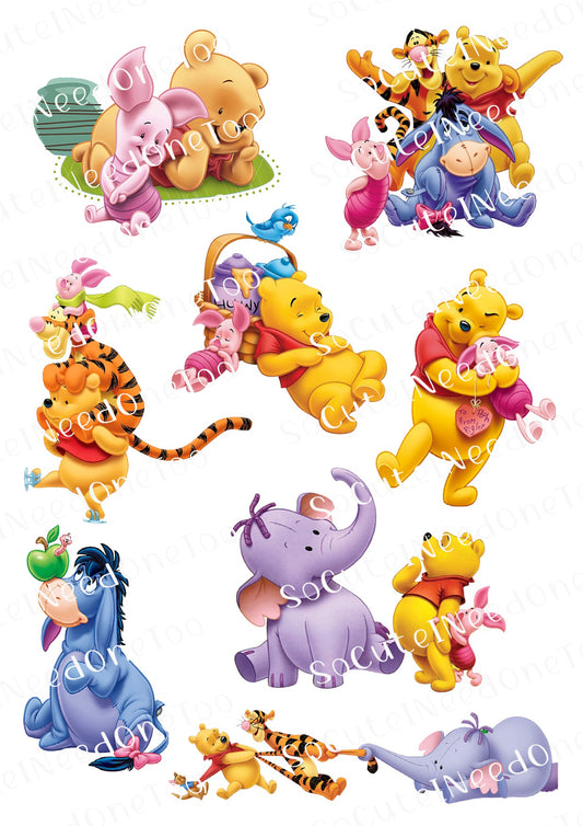 Winnie the Pooh #12 Waterslide Decals - SoCuteINeedOneToo