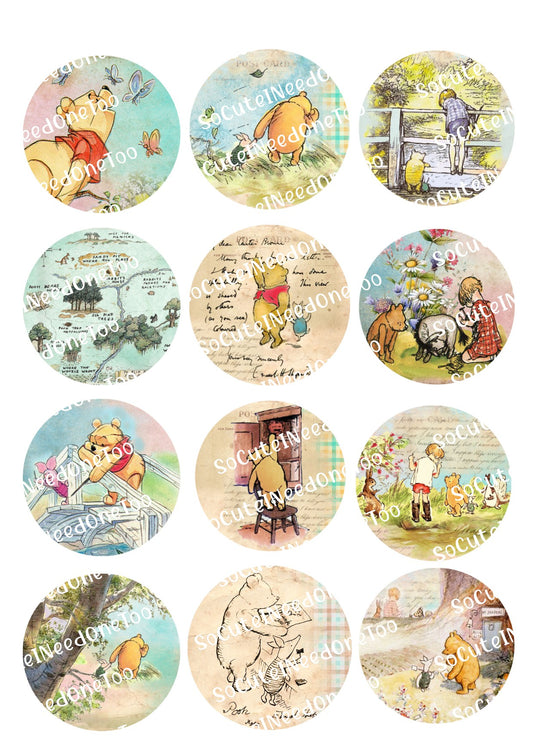 Winnie the Pooh - 2.5" Waterslide Decals - SoCuteINeedOneToo