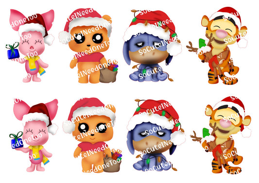 Winnie The Pooh - Christmas Decals - SoCuteINeedOneToo