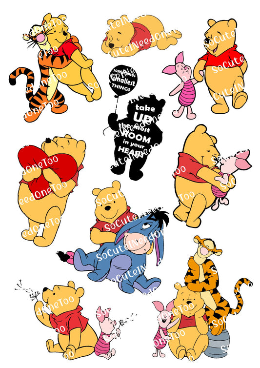 Winnie the Pooh D Waterslide Decals - SoCuteINeedOneToo