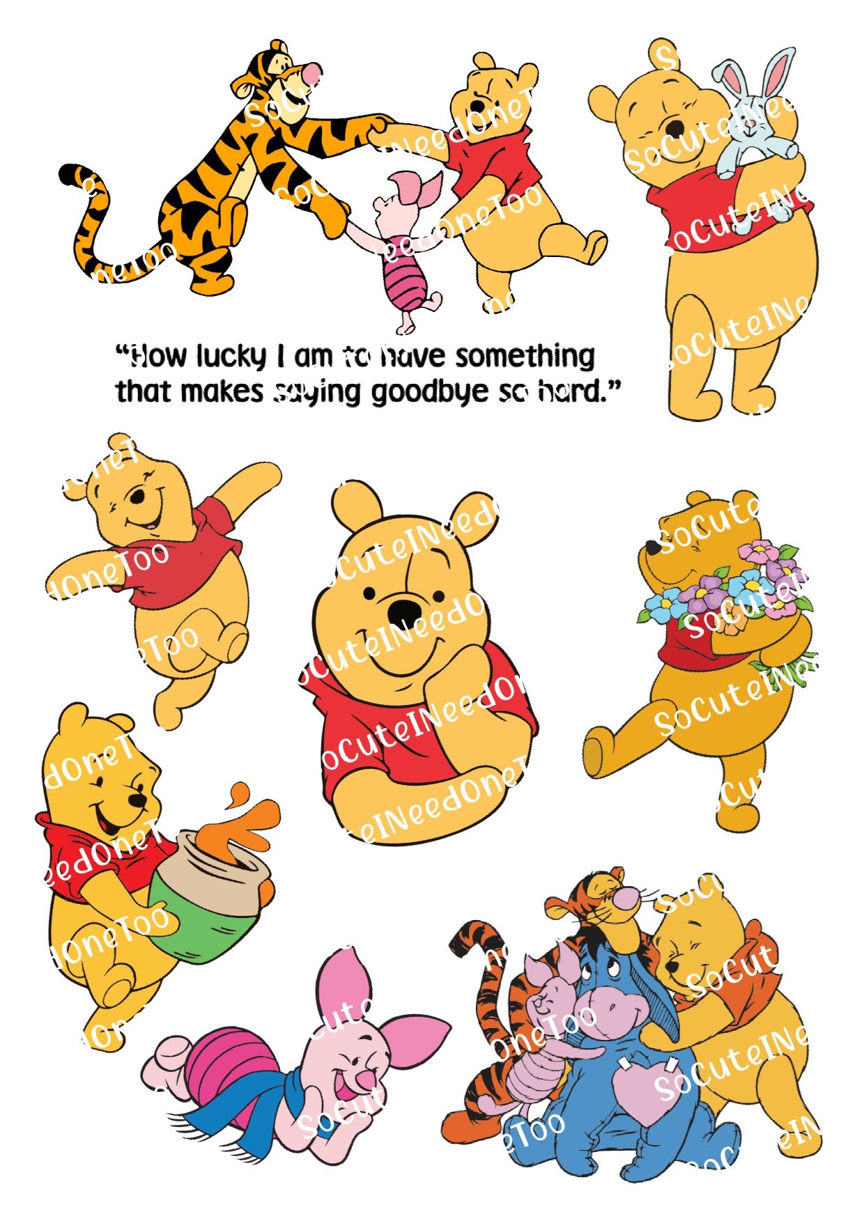 Winnie The Pooh F Waterslide Decals - SoCuteINeedOneToo