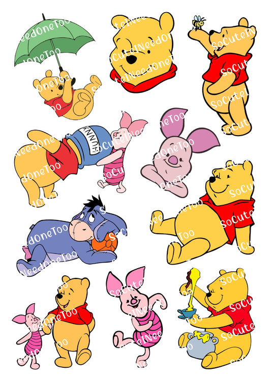 Winnie The Pooh G Waterslide Decals - SoCuteINeedOneToo