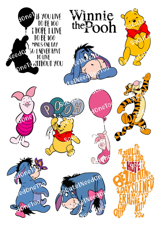 Winnie The Pooh I Waterslide Decals - SoCuteINeedOneToo