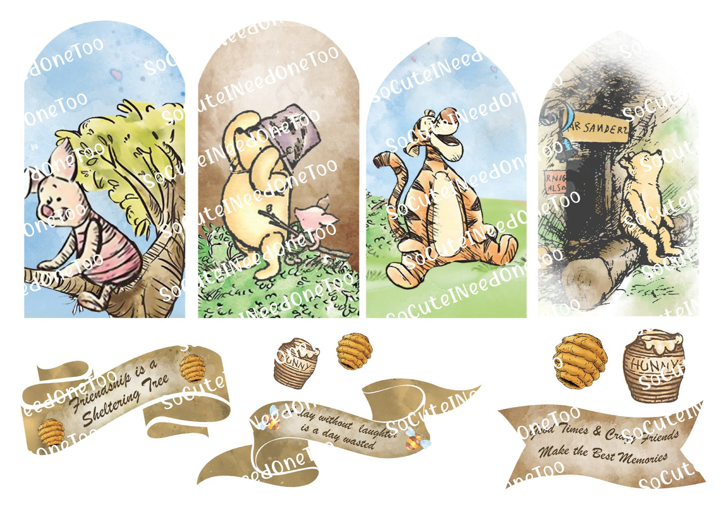 Winnie the Pooh Scrapbook #3 Decals - SoCuteINeedOneToo