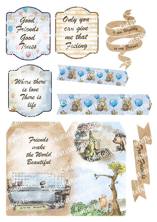 Winnie the Pooh Scrapbook #6 Decals - SoCuteINeedOneToo