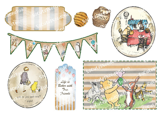 Winnie the Pooh Scrapbook #9 Decals - SoCuteINeedOneToo
