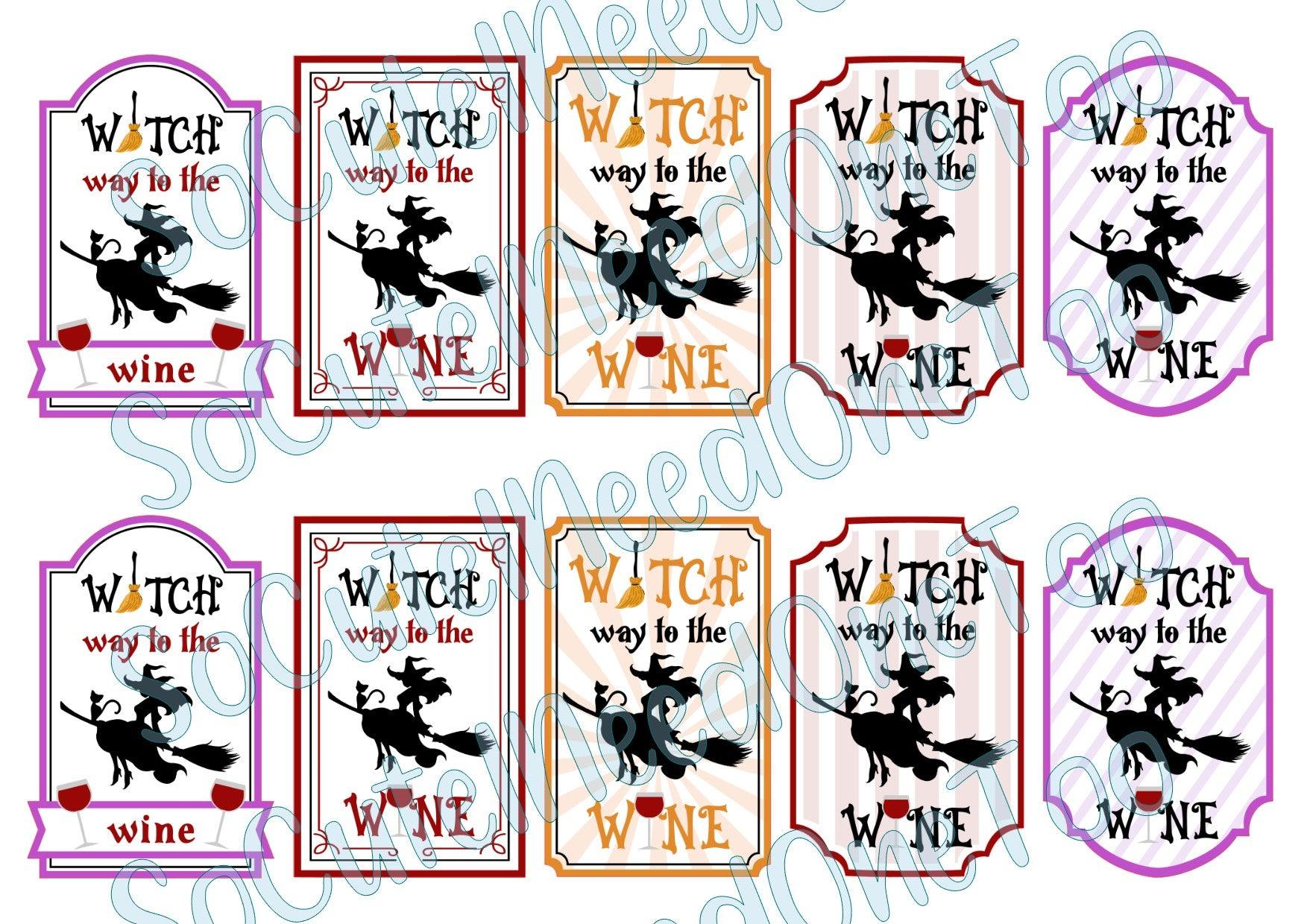 Witchy Wine Labels Waterslide Decals - SoCuteINeedOneToo