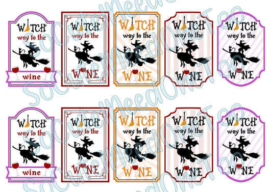 Witchy Wine Labels Waterslide Decals - SoCuteINeedOneToo