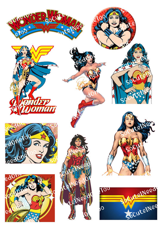 Wonder Woman Waterslide Decals - SoCuteINeedOneToo