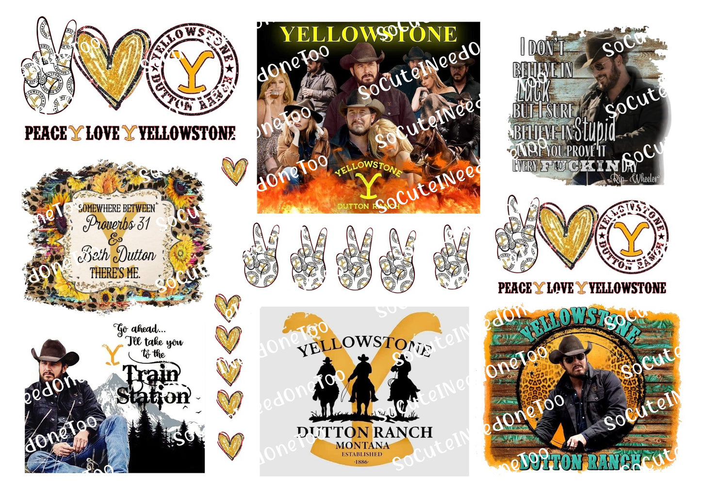 Yellowstone #4 Waterslide Decals - SoCuteINeedOneToo