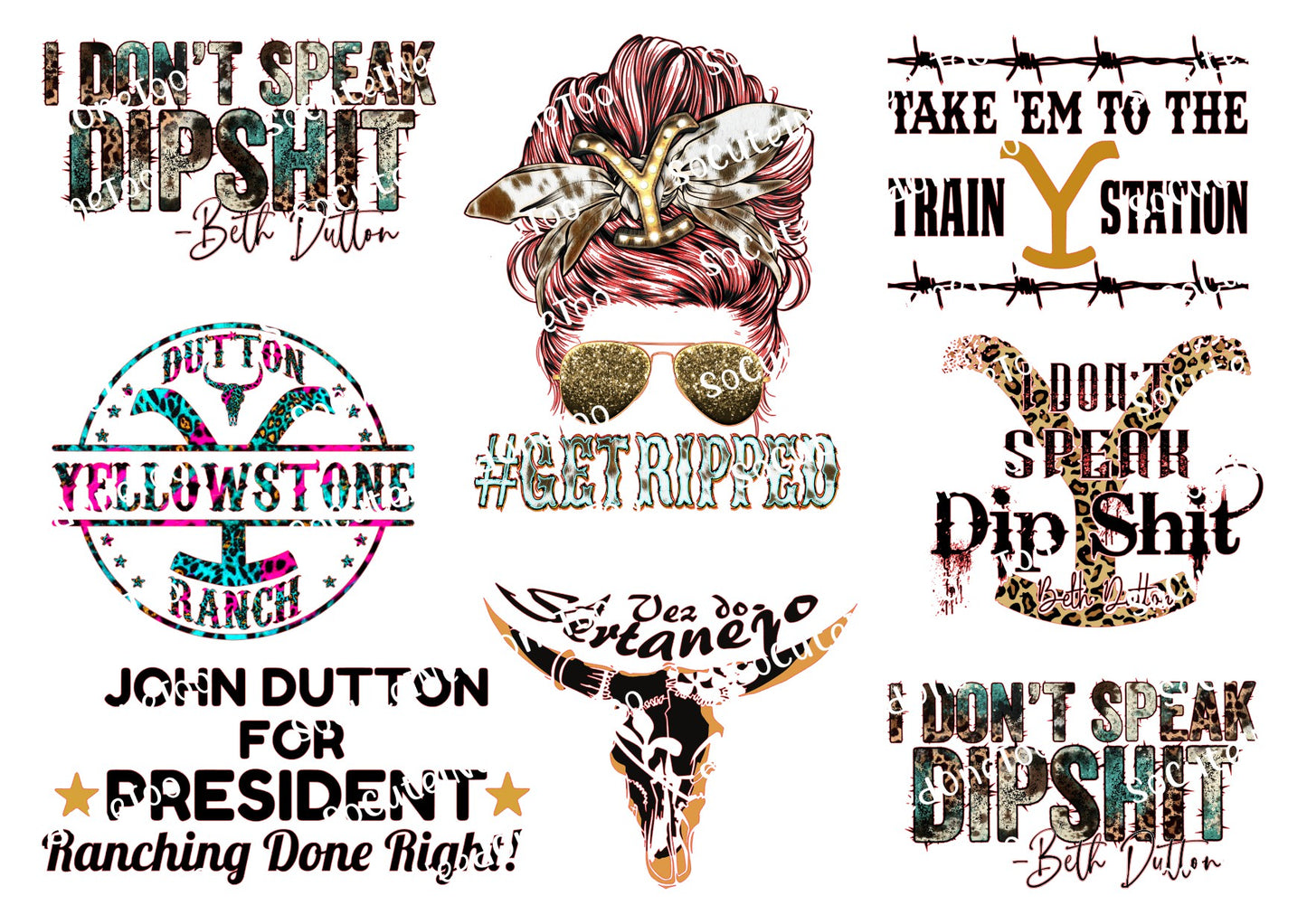 Yellowstone #7 Waterslide Decals - SoCuteINeedOneToo